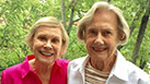 Photo of Mary Kathryn Black (JFRC Spring ’62, Med ’75) and Joan Sextro. Link to their story.